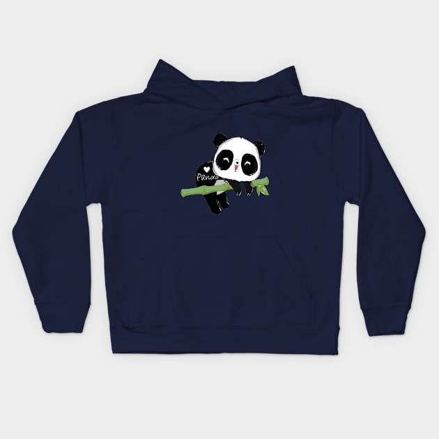 Panda , The cute panda Kids Hoodie by Fnaxshirt